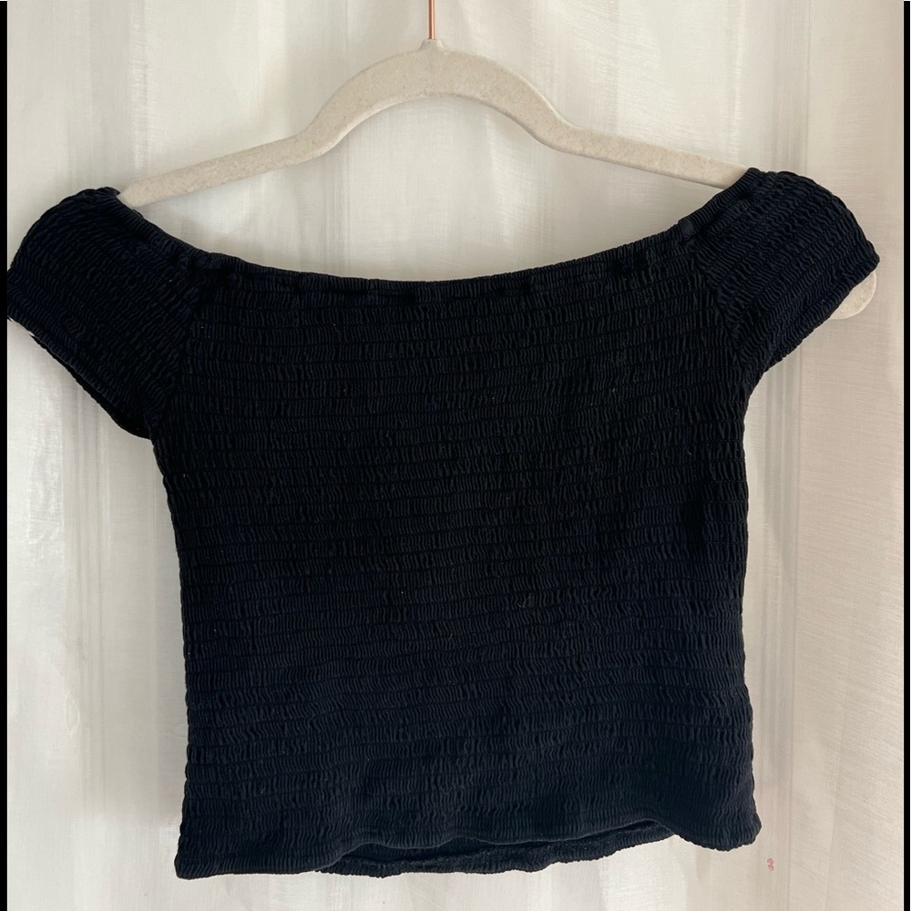 black brandy off the shoulder top